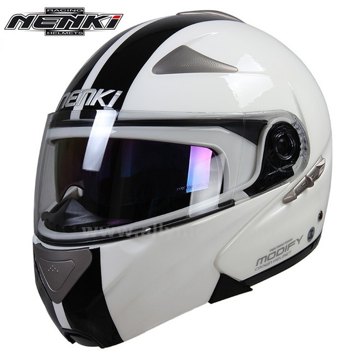 129 Full Face Racing Helmet Street Scooter Motorbike Modular Flip Up Dot Dual Visor Sun Shield Lens@5